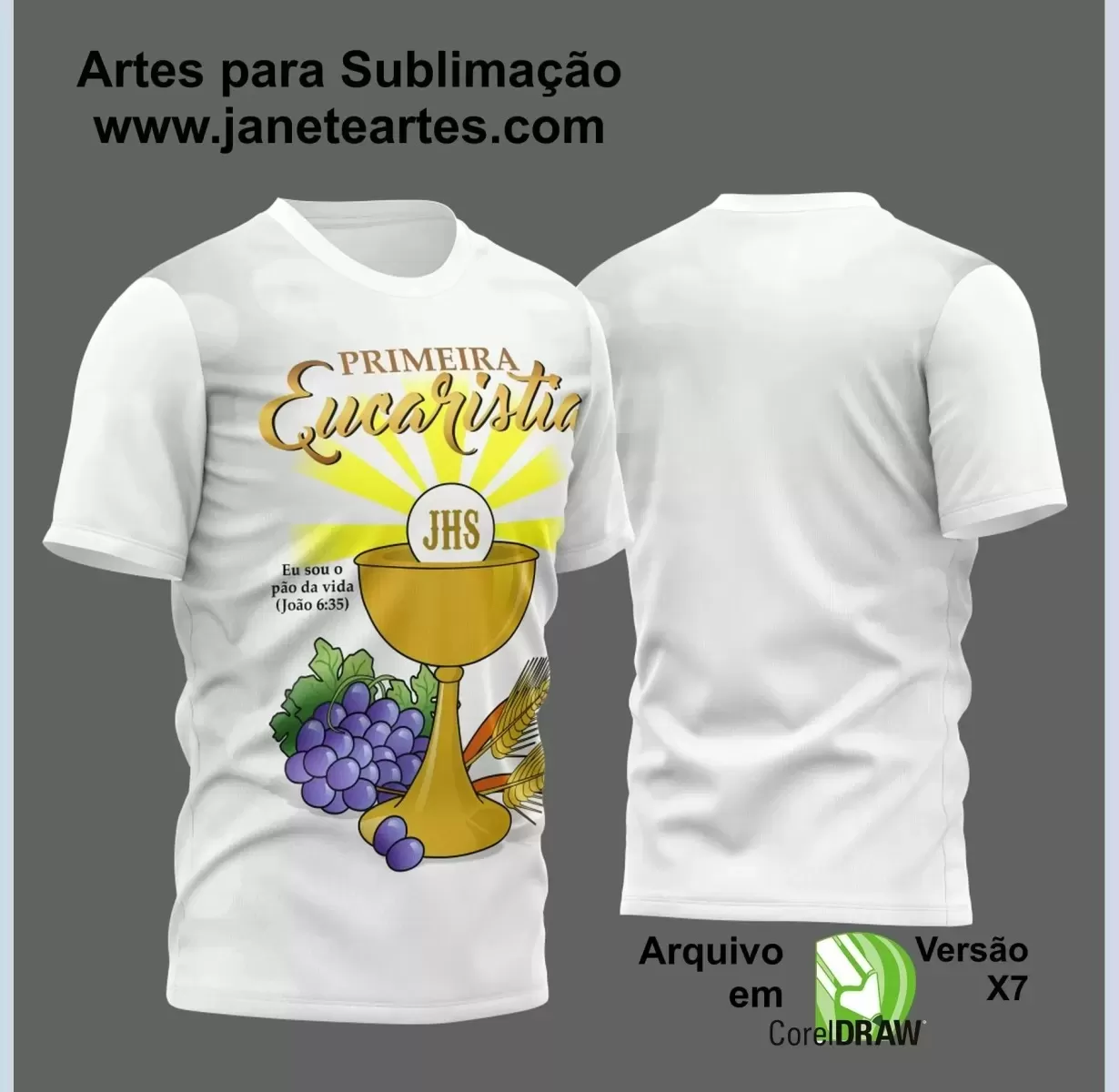  Arte Estampa - Camisa Religião - Eucaristia - 2024 - 2025