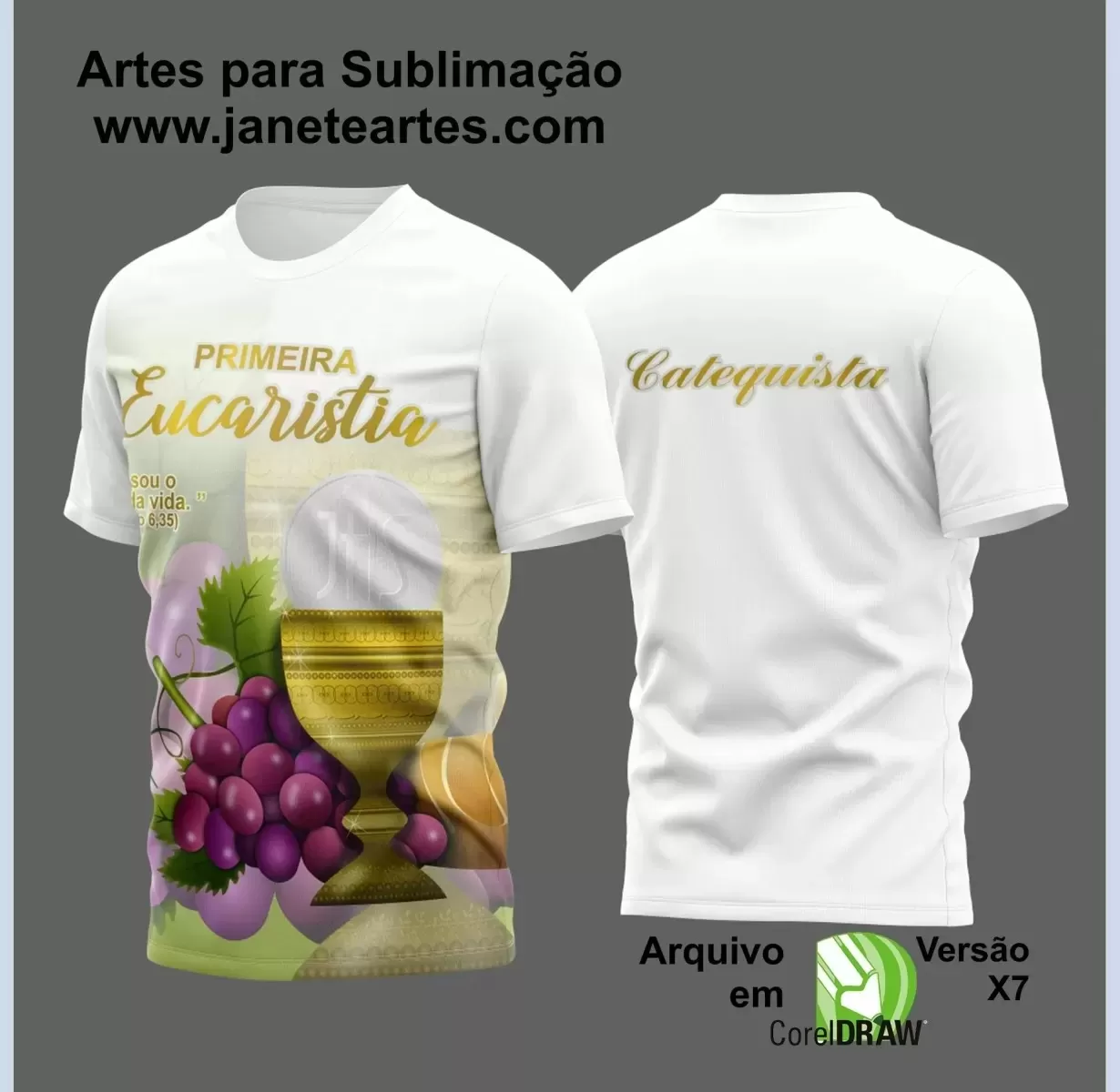  Arte Estampa - Camisa Religião - Eucaristia - 2024 - 2025