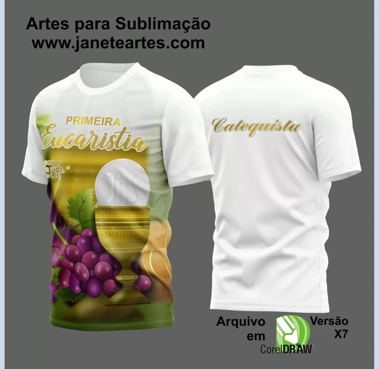  Arte Estampa - Camisa Religião - Eucaristia - 2024 - 2025