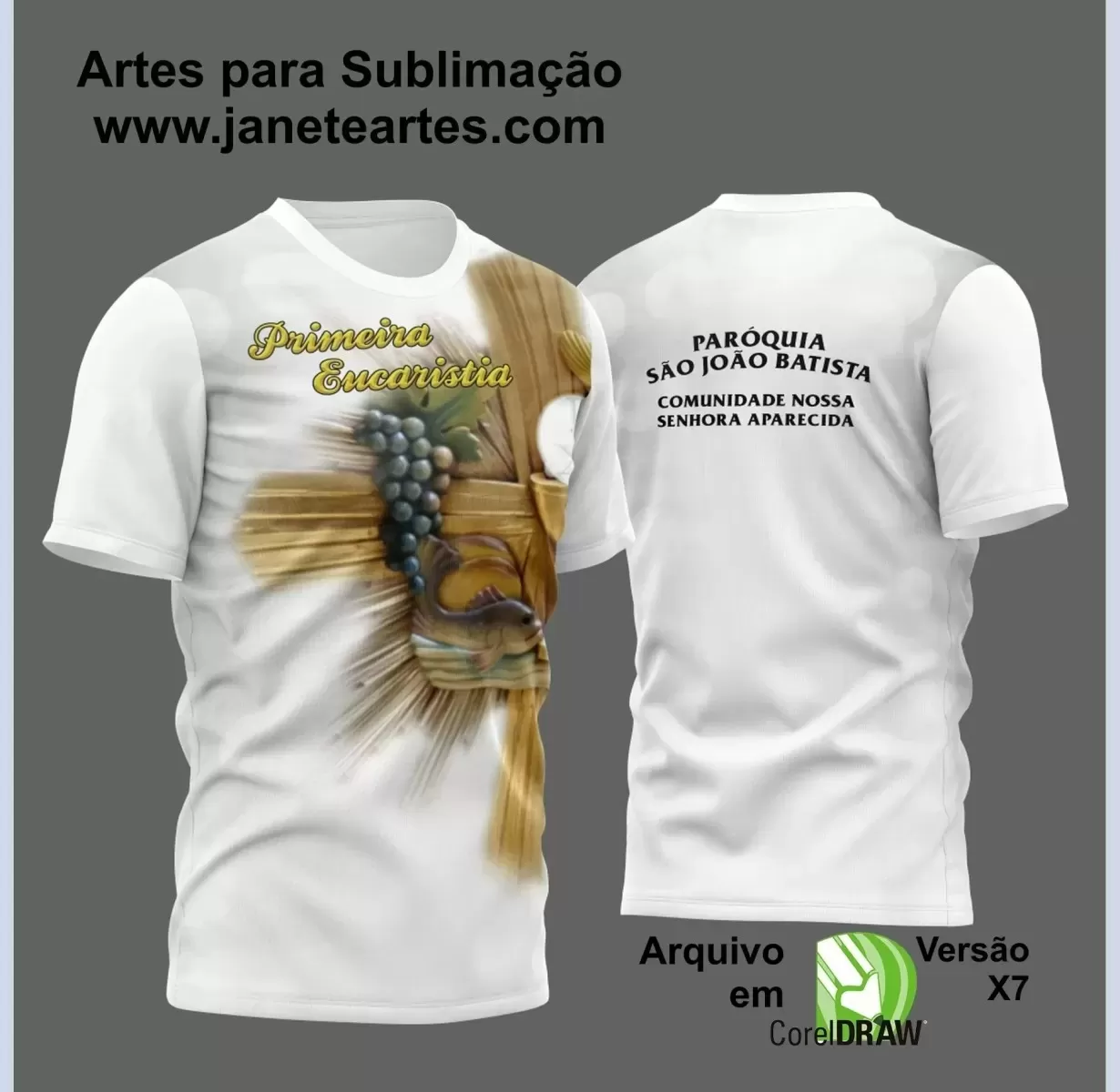  Arte Estampa - Camisa Religião - Eucaristia - 2024 - 2025