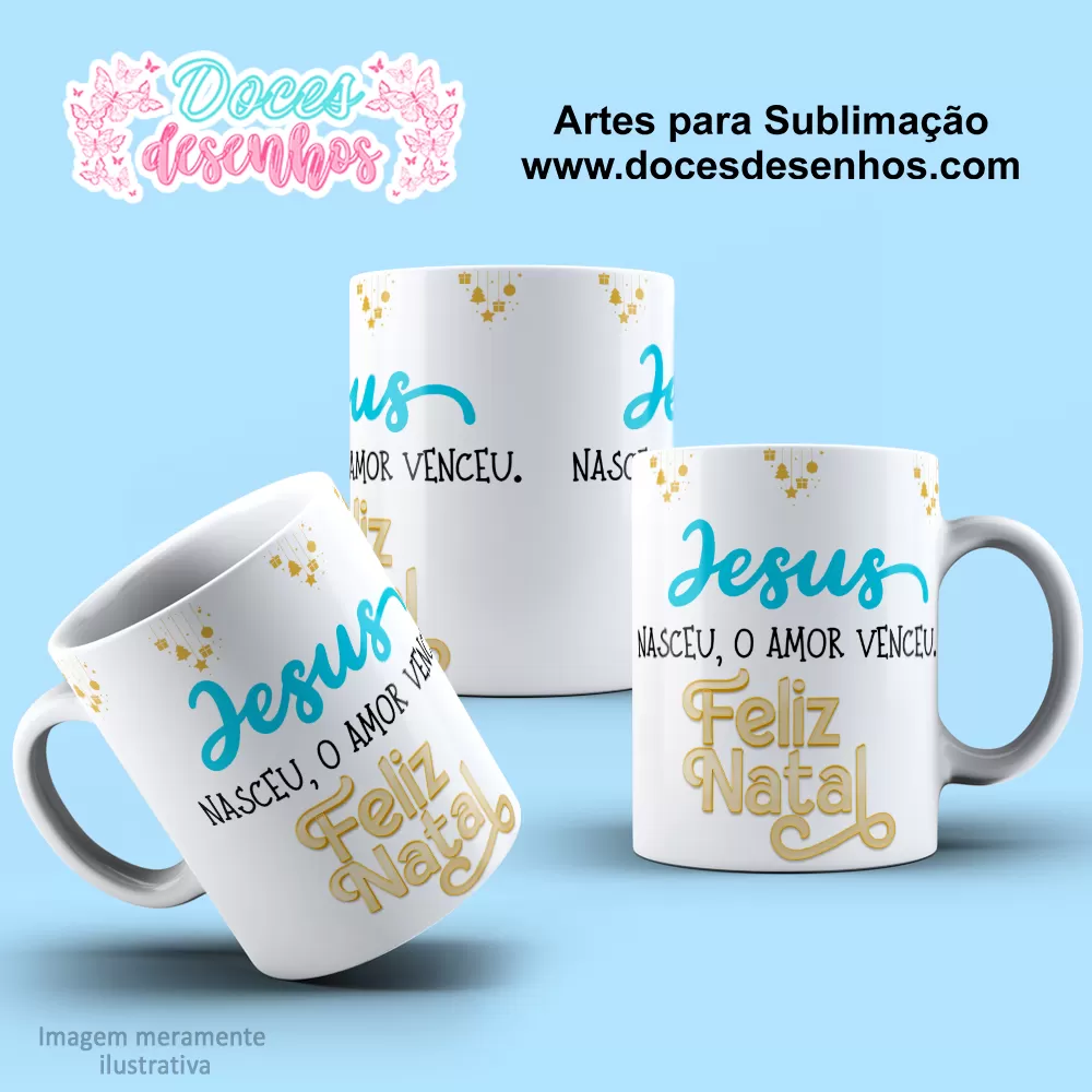  Arte Estampa Caneca - Sublimação - Natalina - 2024 - 2025 