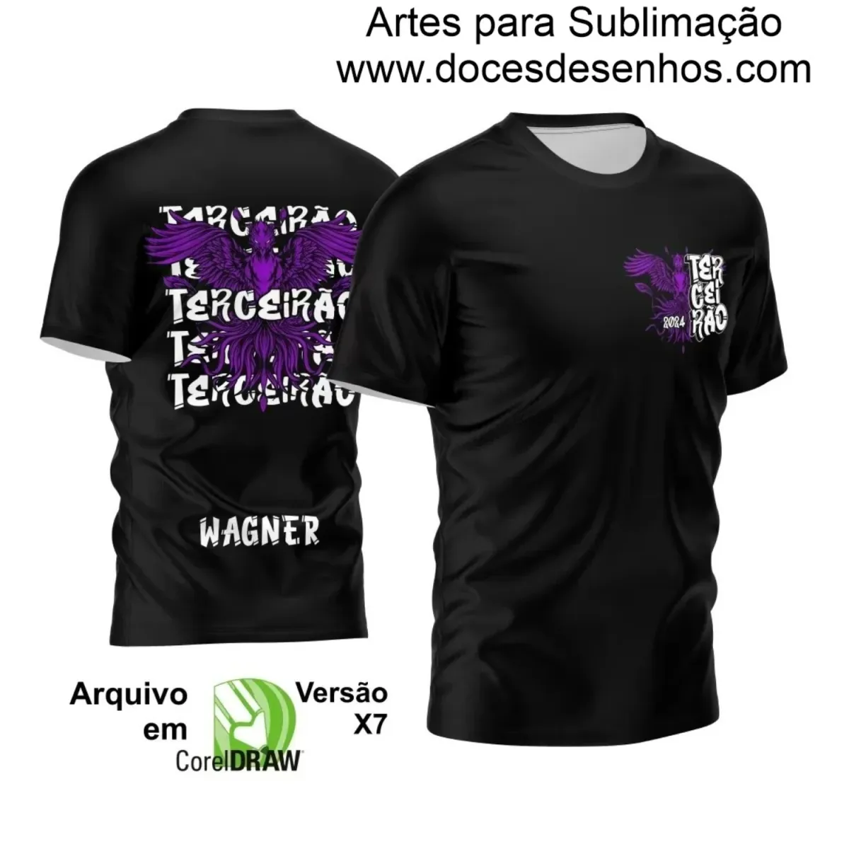  Estampa para Camiseta Escolar – Arte Vetor - Uniforme Concluintes 2025 – Terceirão: Estilo Fênix