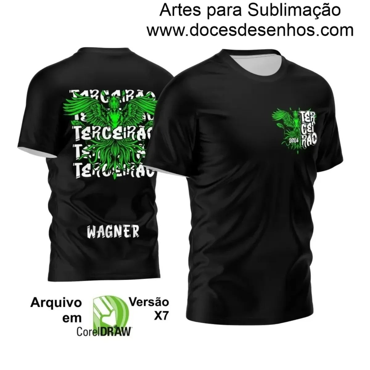  Estampa para Camiseta Escolar – Arte Vetor - Uniforme Concluintes 2025 – Terceirão: Estilo Fênix