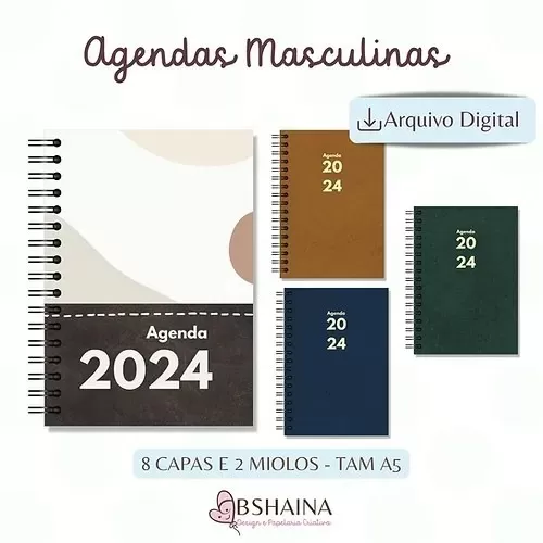 Arquivo Digital – Agendas Masculinas | Miolo Digital – Bia Shaina Design