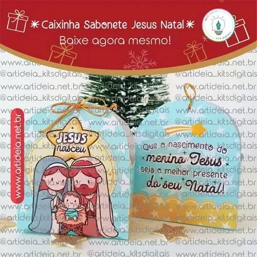 Arquivo Digital – Caixinha Sabonete Jesus Natal – Art Ideia