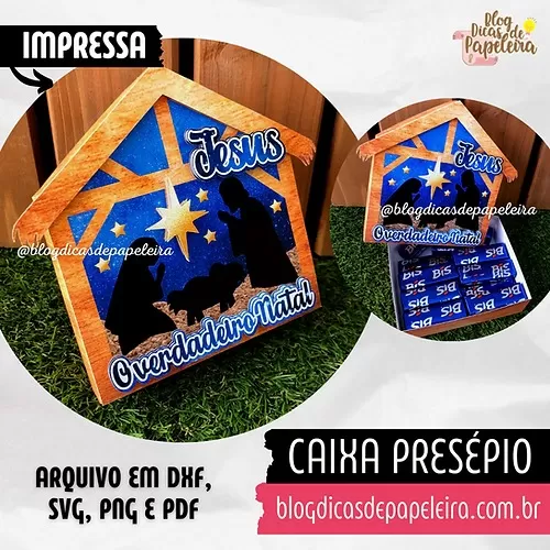 Arquivos De Corte – Caixa Presépio Natal Impressa – Dicas De Papelaria