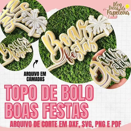 Arquivos De Corte – Topo De Bolo | Boas Festas – Dicas De Papelaria