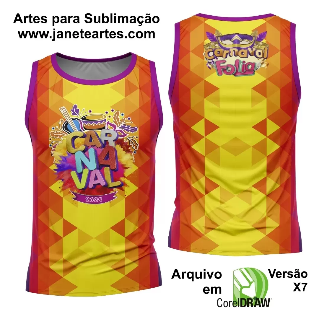 Arte Camisa Bloco Abadá Sublimação Carnaval 2024 - Modelo 22