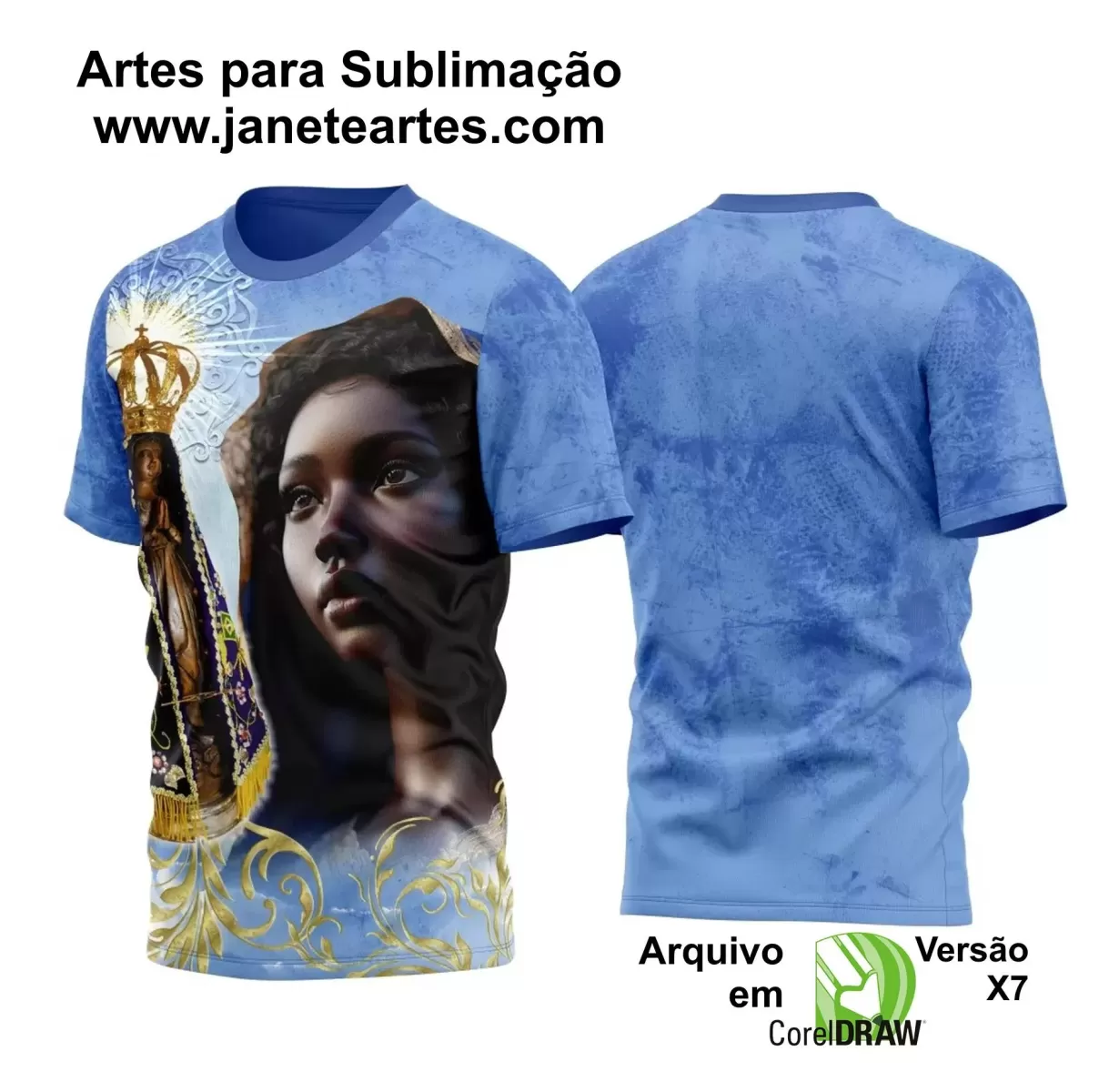 Arte Estampa Camisa 2024 - Religião - Festejo - Nossa Senhora Aparecida 2024 - 2025