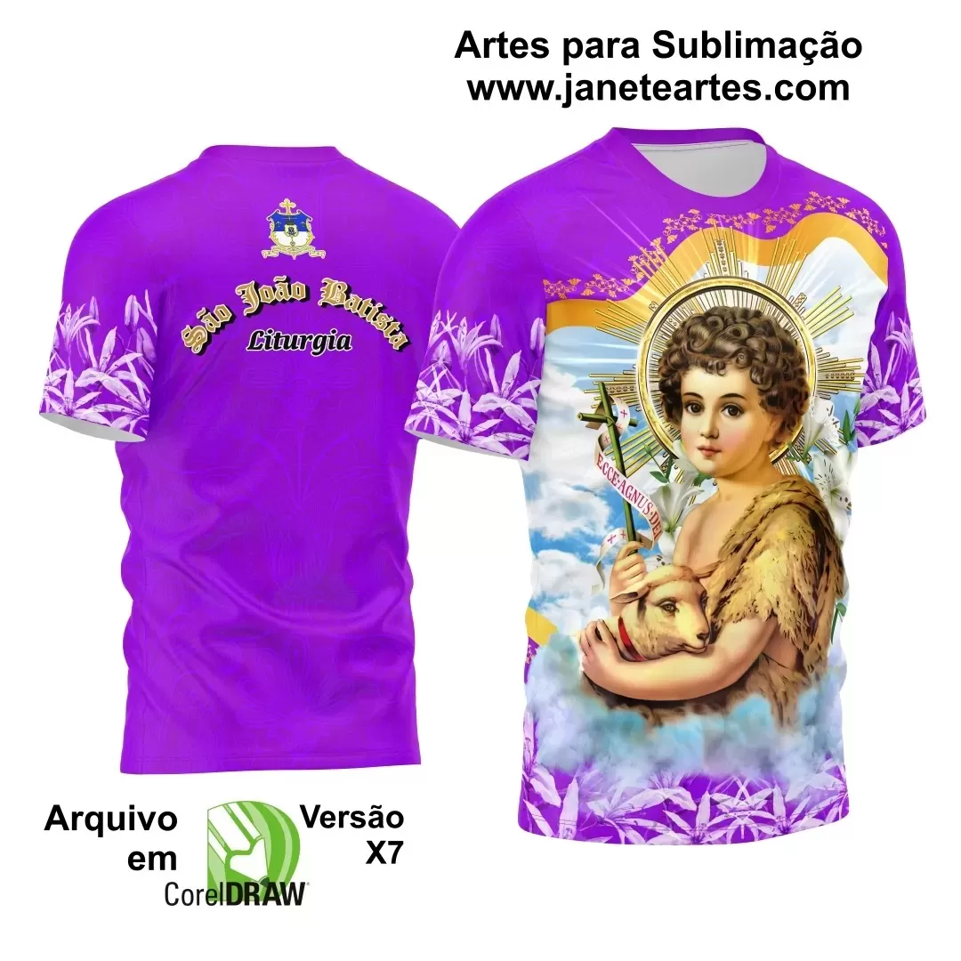 Arte Estampa Camisa 2024 - Religião - Festejo - São João Batista 2024 - 2025