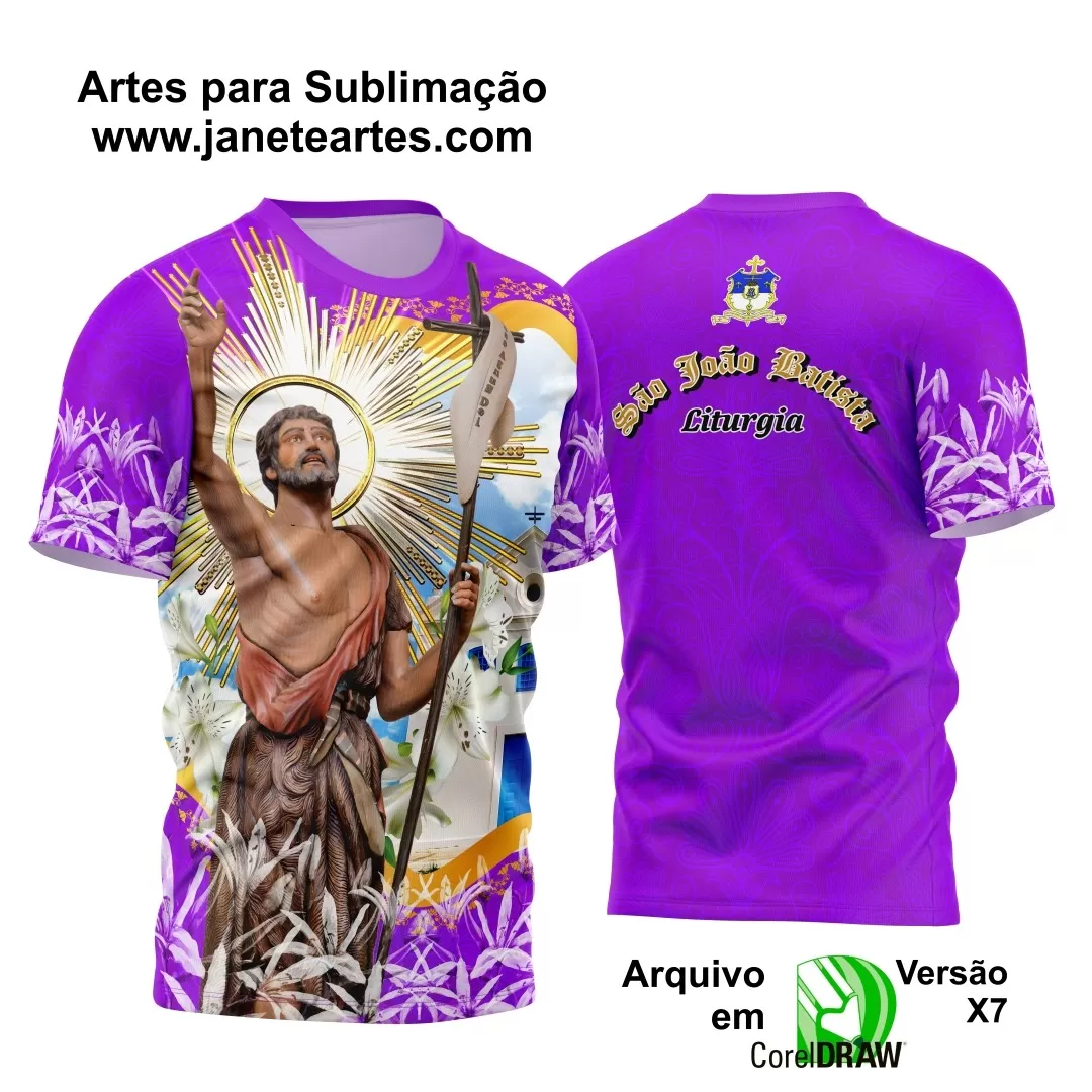 Arte Estampa Camisa 2024 - Religião - Festejo - São João Batista 2024 - 2025