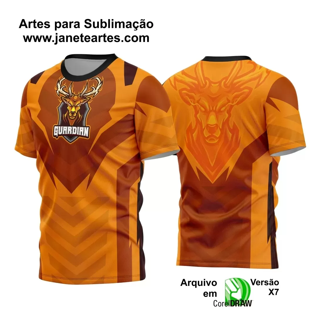 Arte Estampa - Camisa Laranja - Game 2024 - 2025