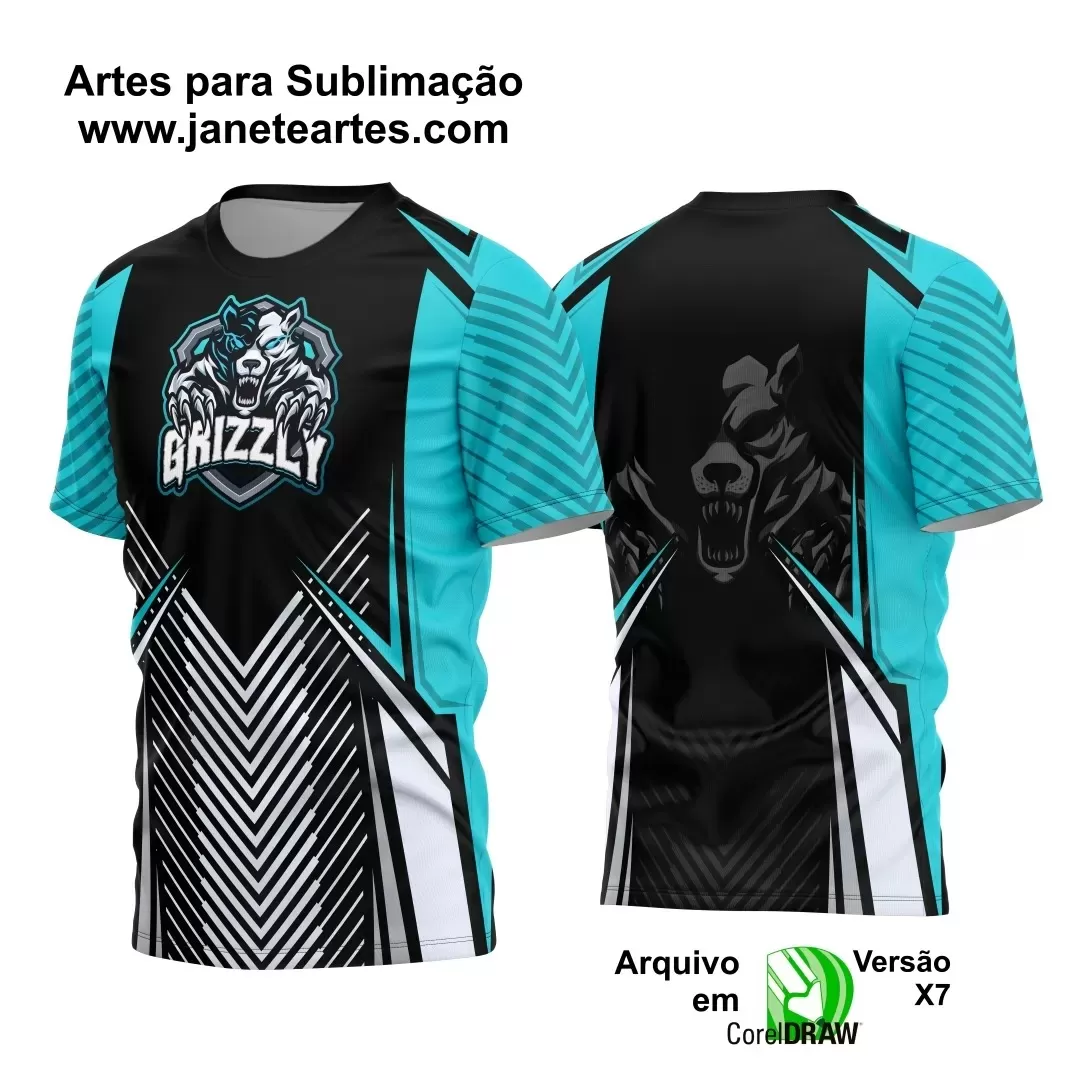 Arte Estampa - Camisa Preta e Azul - Game 2024 - 2025 