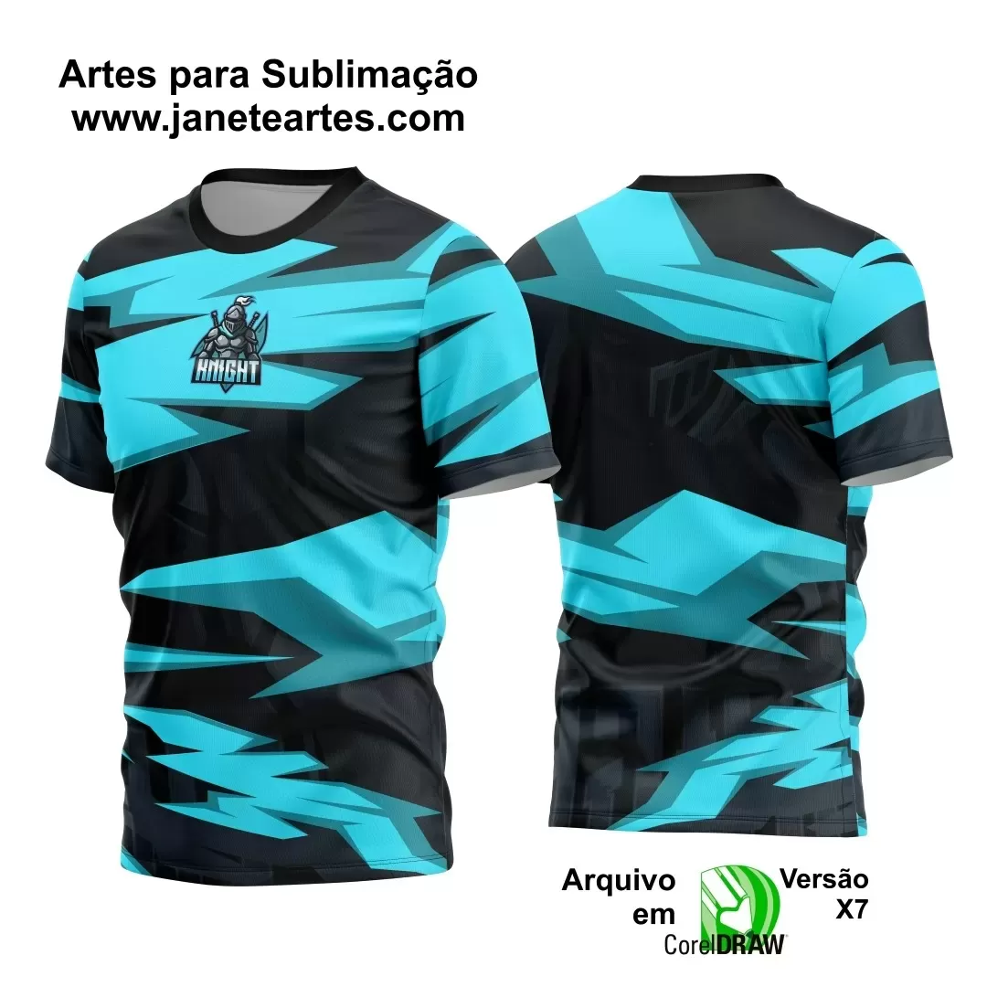 Arte Estampa - Camisa Preta e Azul - Game 2024 - 2025