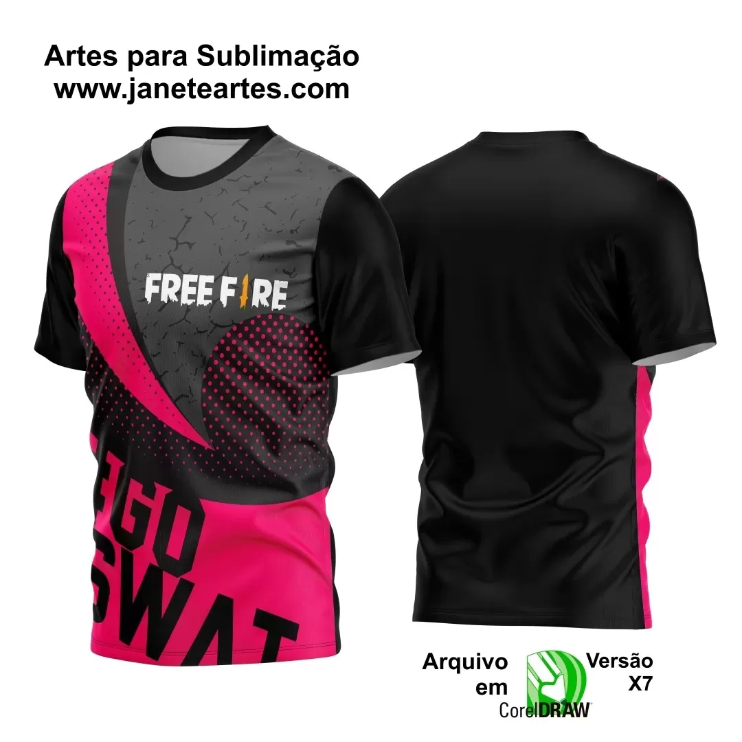 Arte Estampa - Camisa Preta e Rosa - Game 2024 - 2025