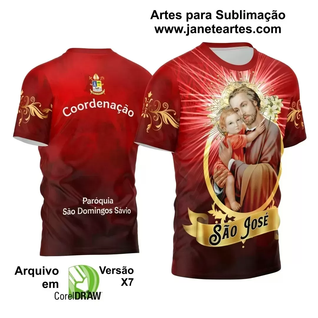 Arte Estampa Camisa - Religião - Festejo - São José - 2024 - 2025