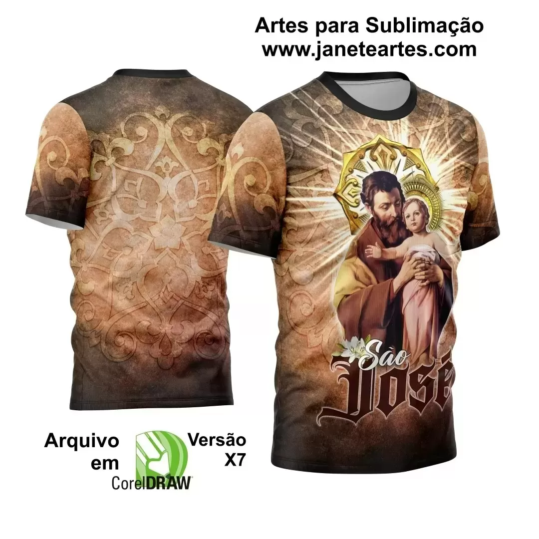 Arte Estampa Camisa - Religião - Festejo - São José - 2024 - 2025