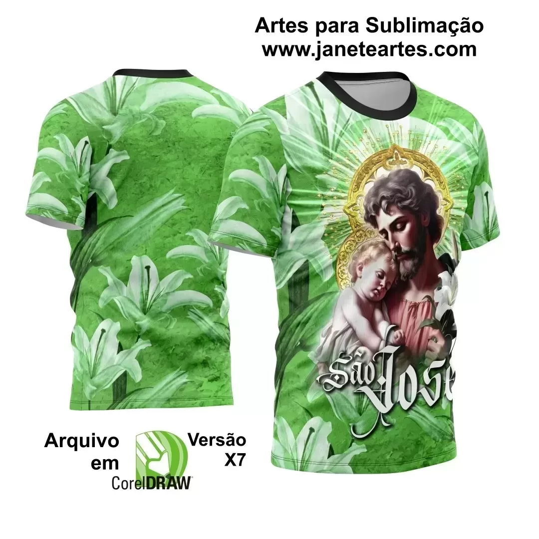 Arte Estampa Camisa - Religião - Festejo - São José - 2024 - 2025