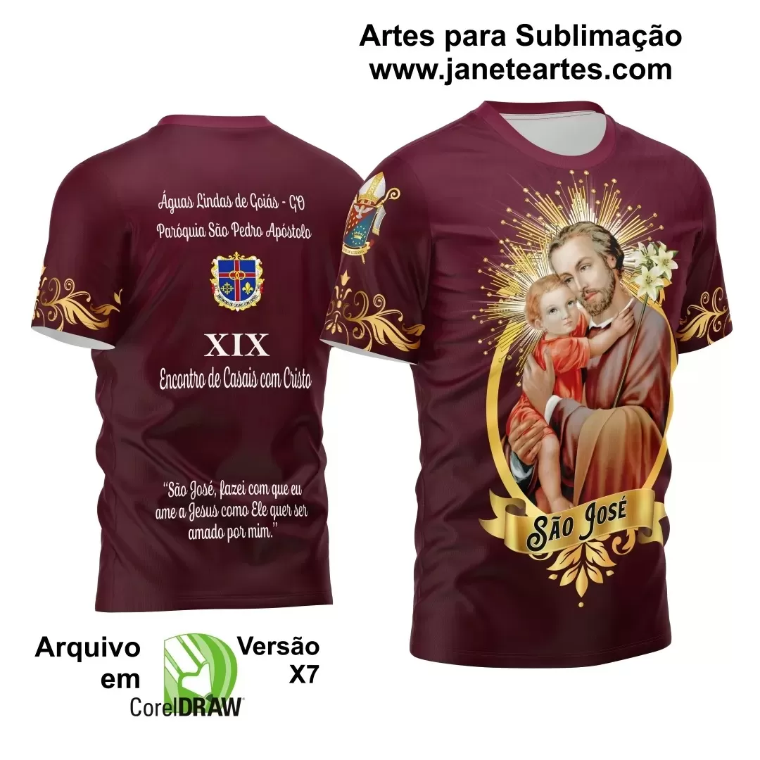 Arte Estampa Camisa Vetor Religião - São José 2024