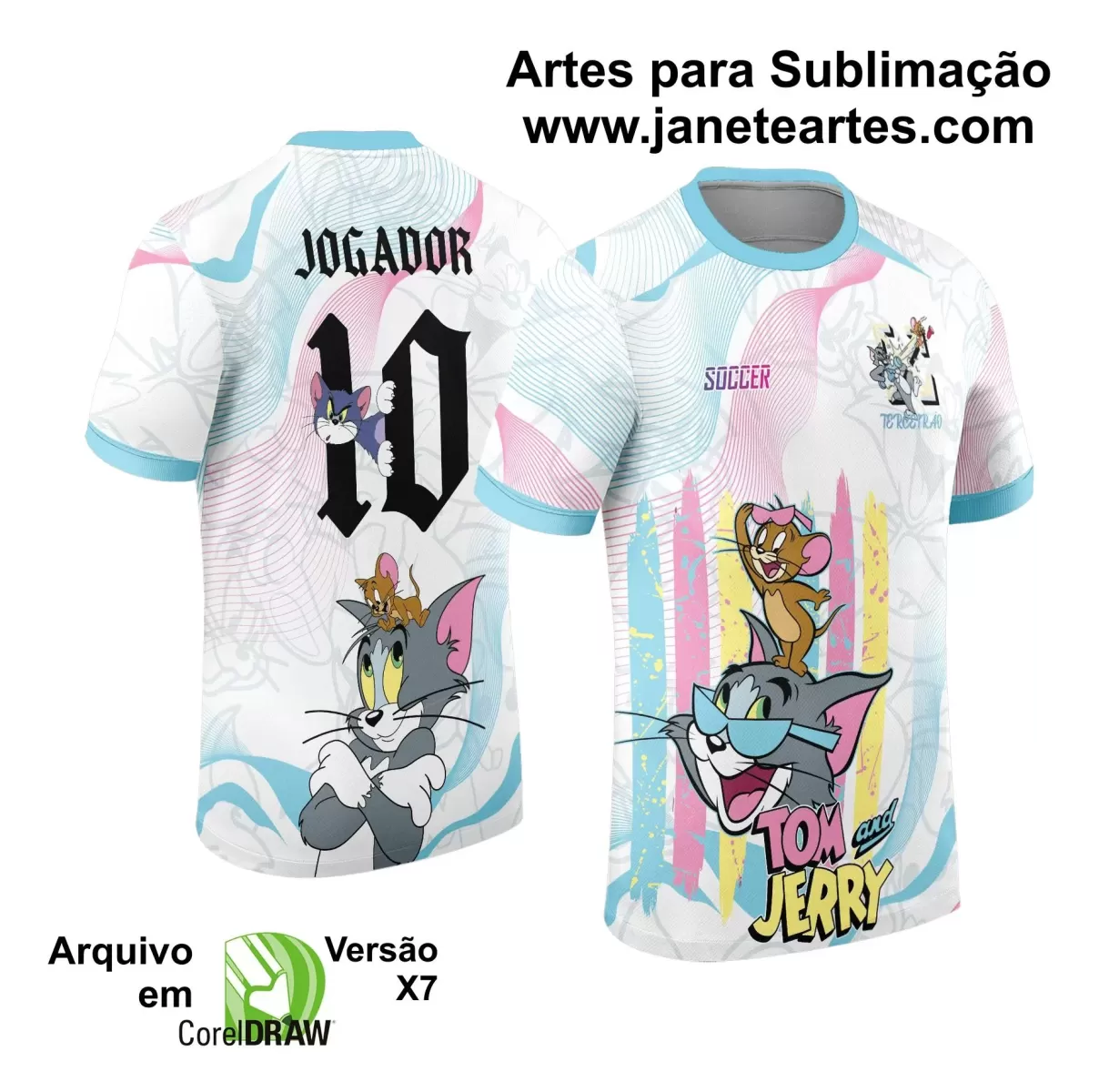 Arte Estampa - Camisa de Interclasse - Tom e Jerry - Desenho - 2024 - 2025 