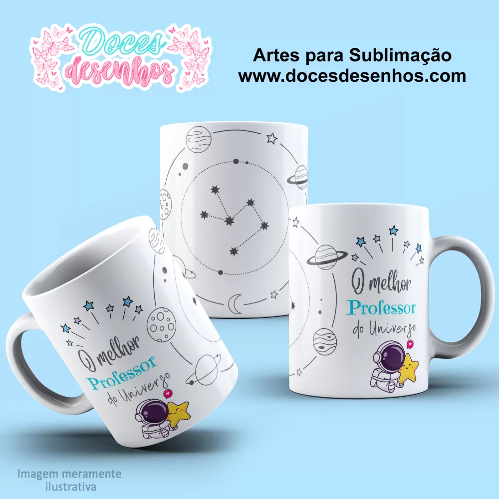 Arte Estampa Caneca - Sublimação - Professores - Dia dos Professores - 2024 - 2025