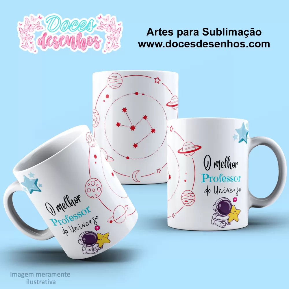 Arte Estampa Caneca - Sublimação - Professores - Dia dos Professores - 2024 - 2025