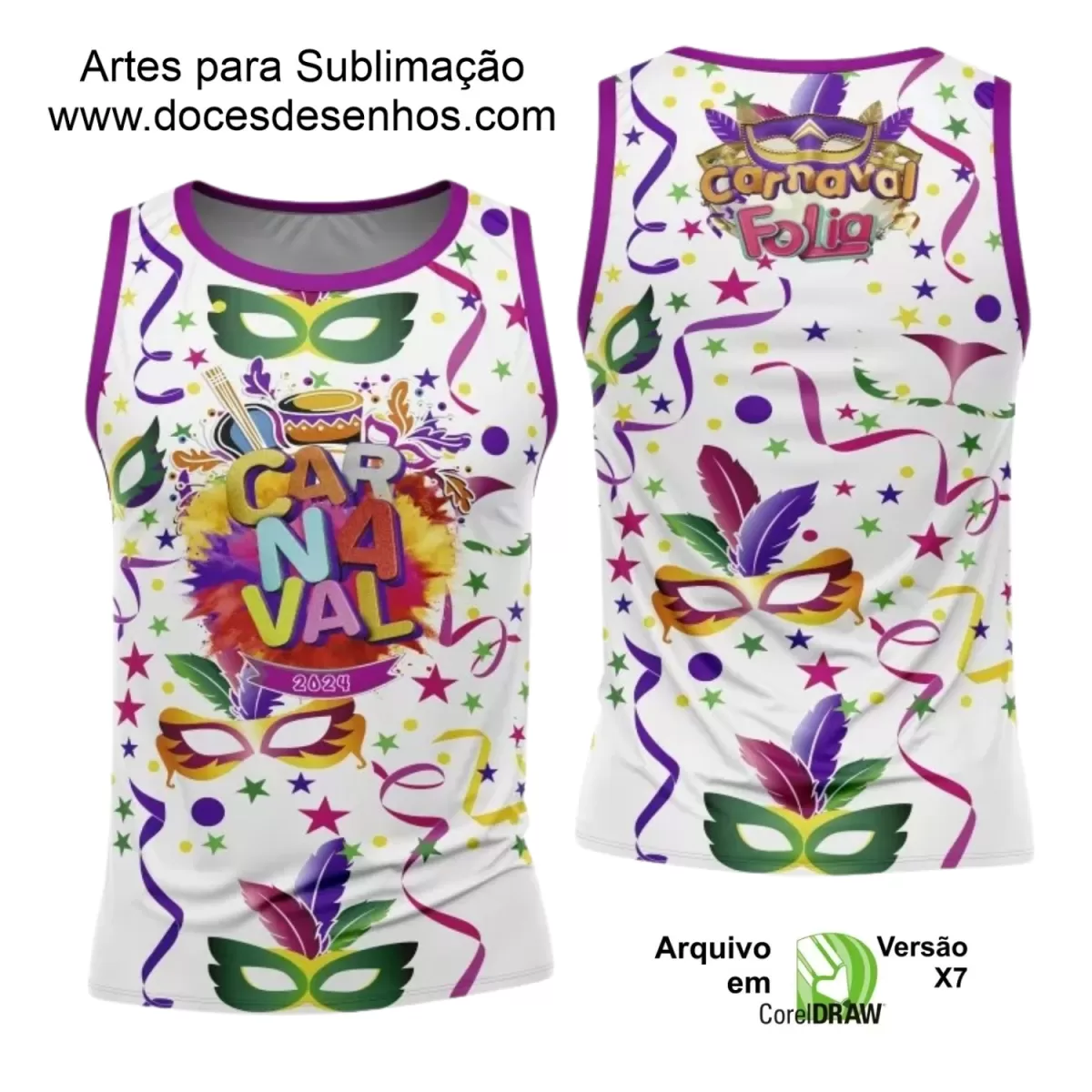 Arte Uniforme Camisa - Bloco Abadá Sublimação Carnaval 2024 - 2025