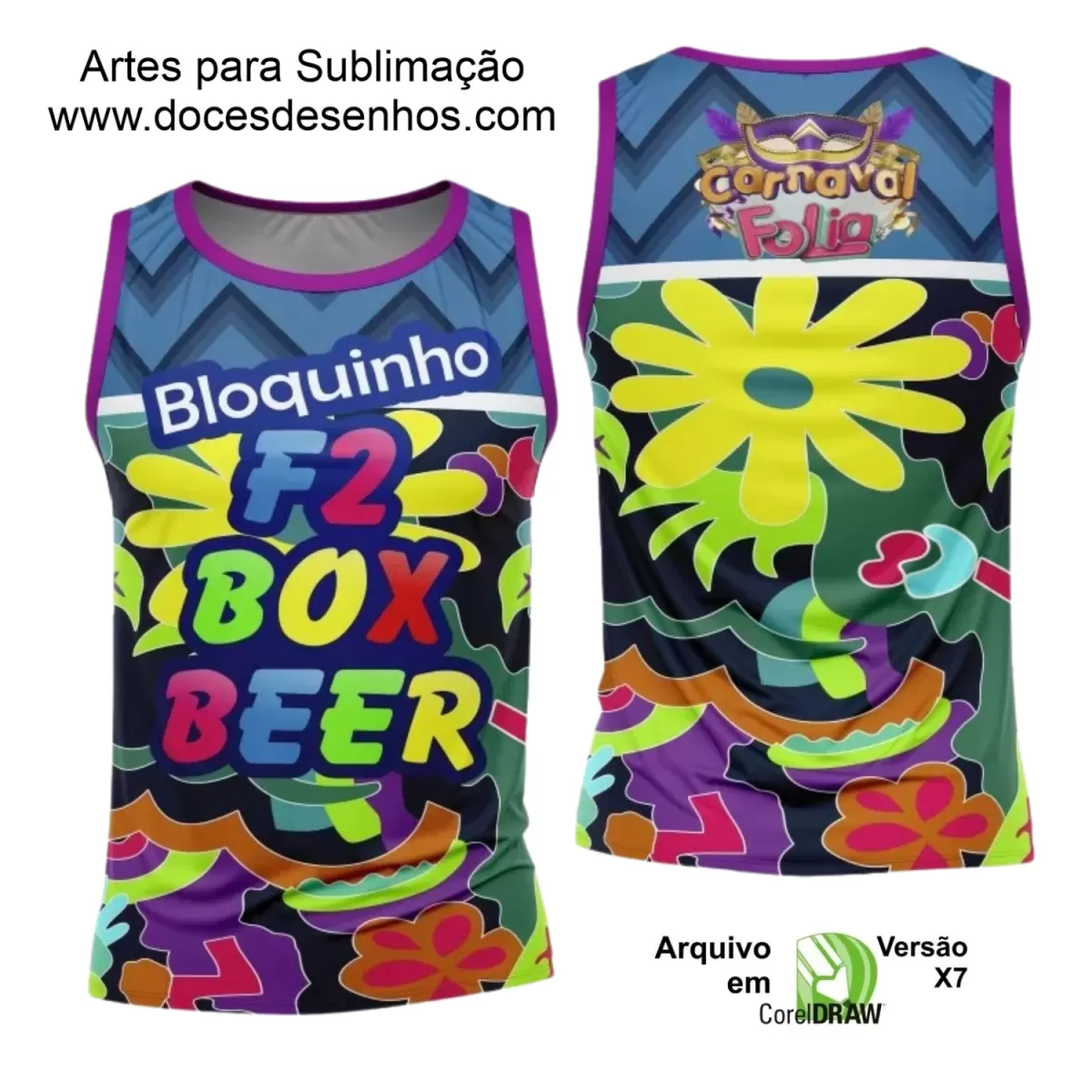 Arte Uniforme Camisa - Bloco Abadá Sublimação Carnaval 2024 - 2025