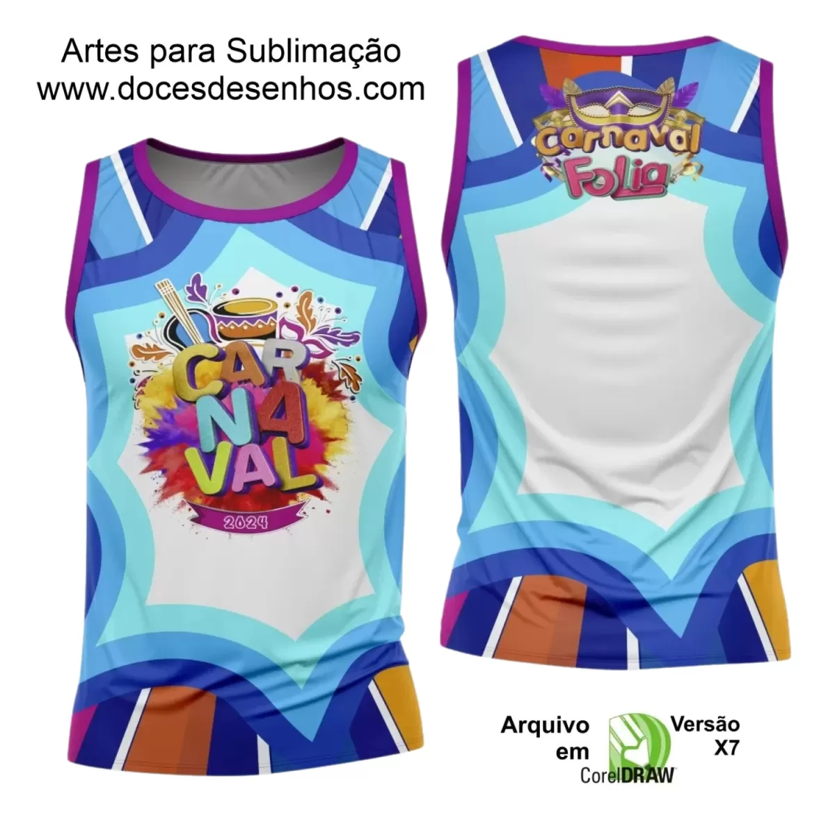 Arte Uniforme Camisa - Bloco Abadá Sublimação Carnaval 2024 - 2025