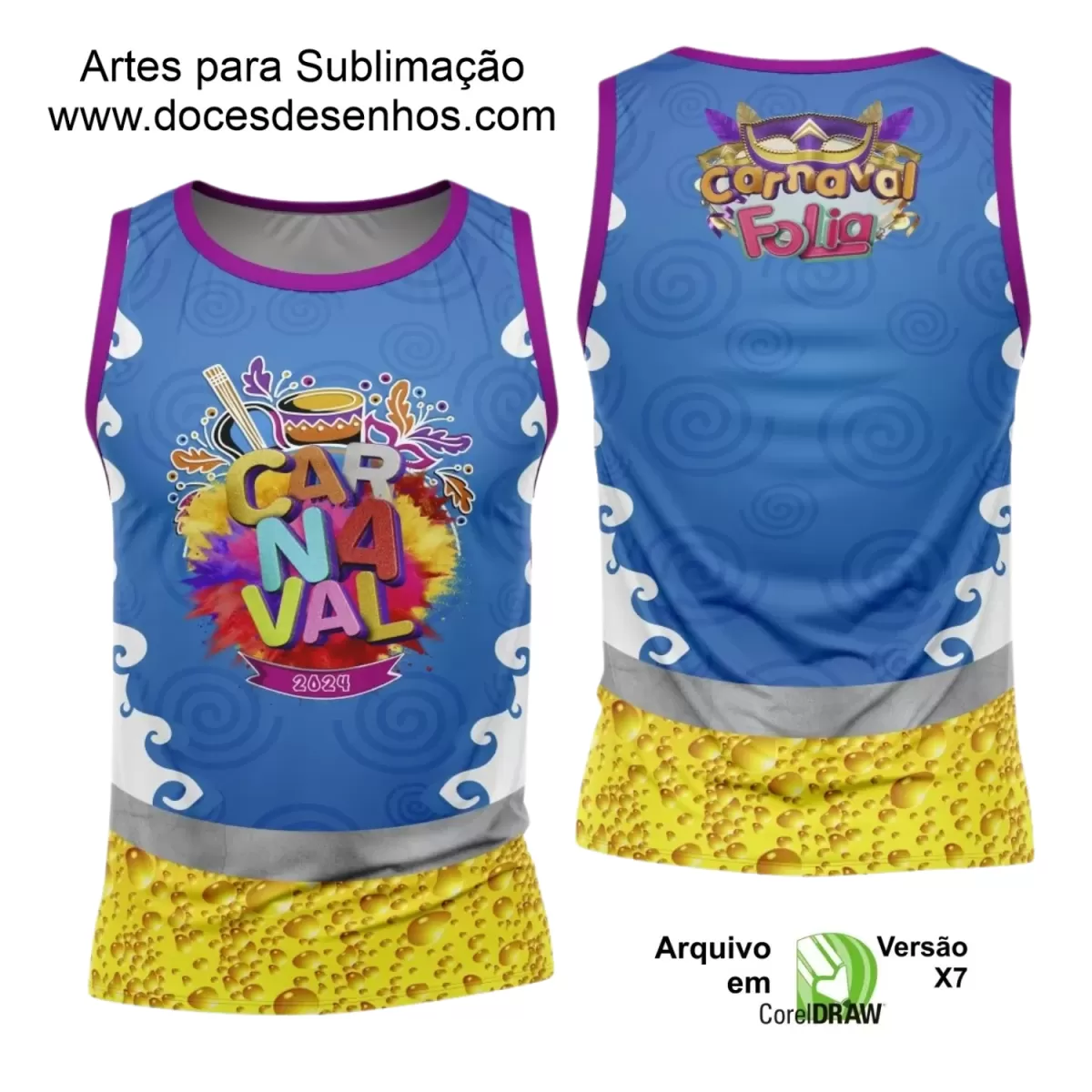 Arte Uniforme Camisa - Bloco Abadá Sublimação Carnaval 2024 - 2025