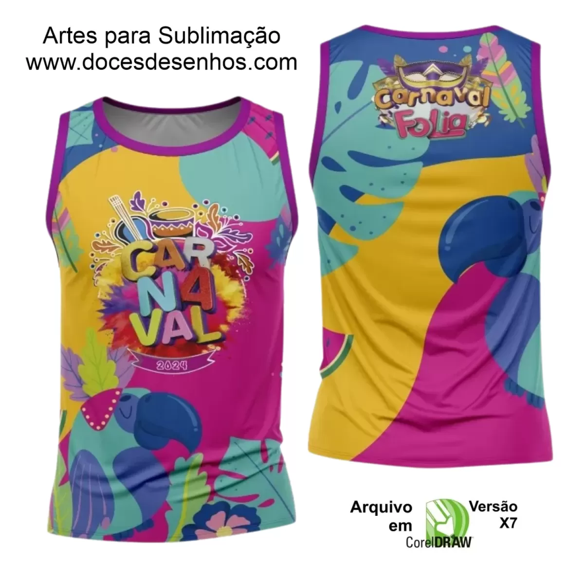 Arte Uniforme Camisa - Bloco Abadá Sublimação Carnaval 2024 - 2025