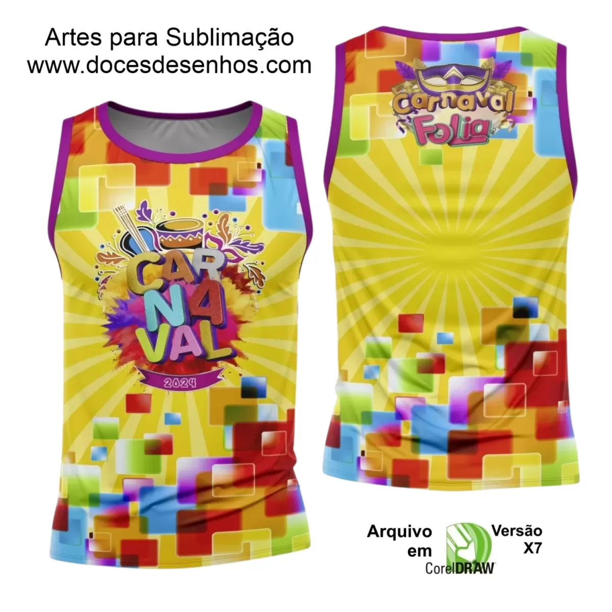 Arte Uniforme Camisa - Bloco Abadá Sublimação Carnaval 2024 - 2025