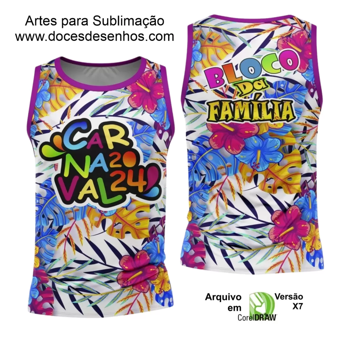 Arte Uniforme Camisa - Bloco Abadá Sublimação Carnaval 2024 - 2025