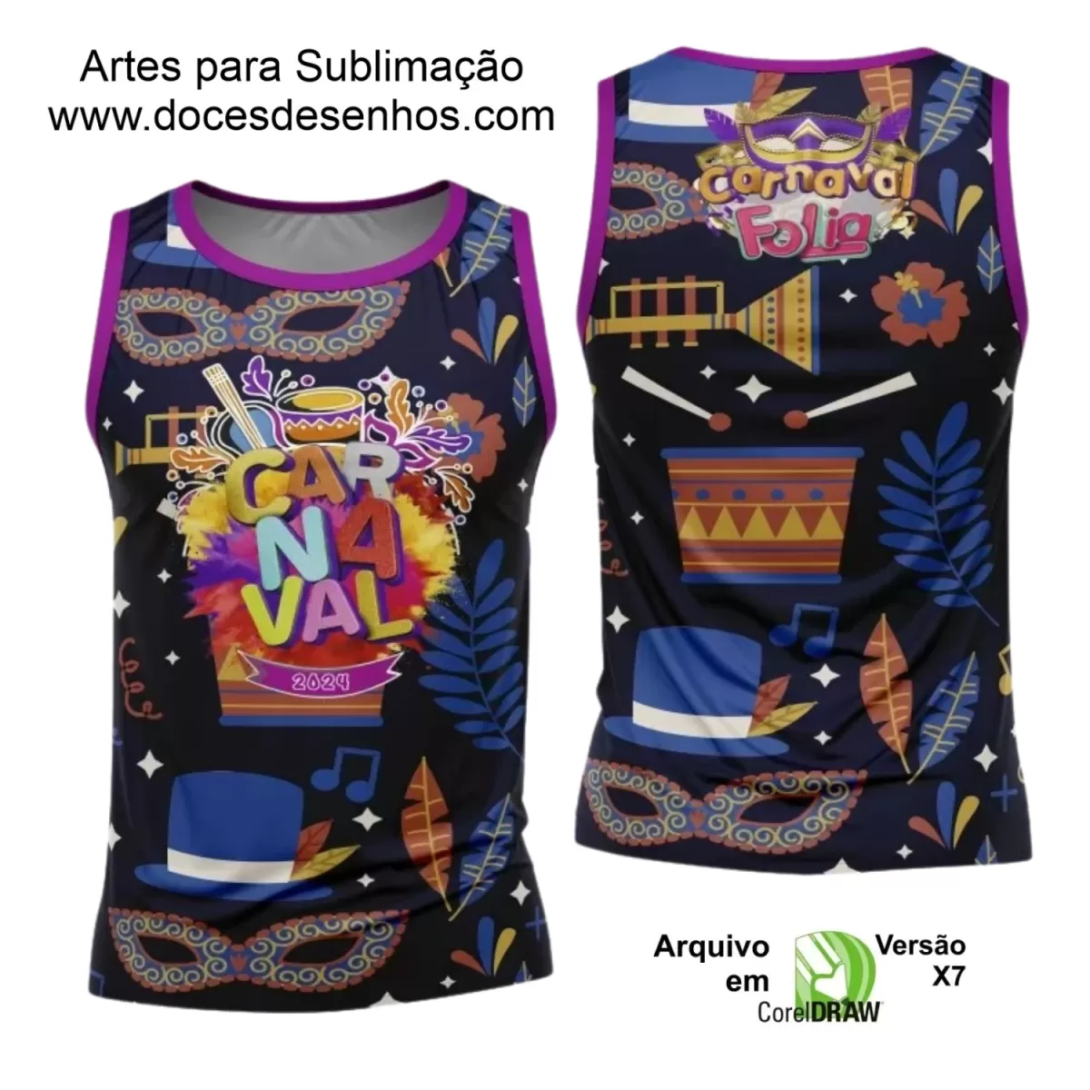 Arte Uniforme Camisa - Bloco Abadá Sublimação Carnaval 2024 - 2025