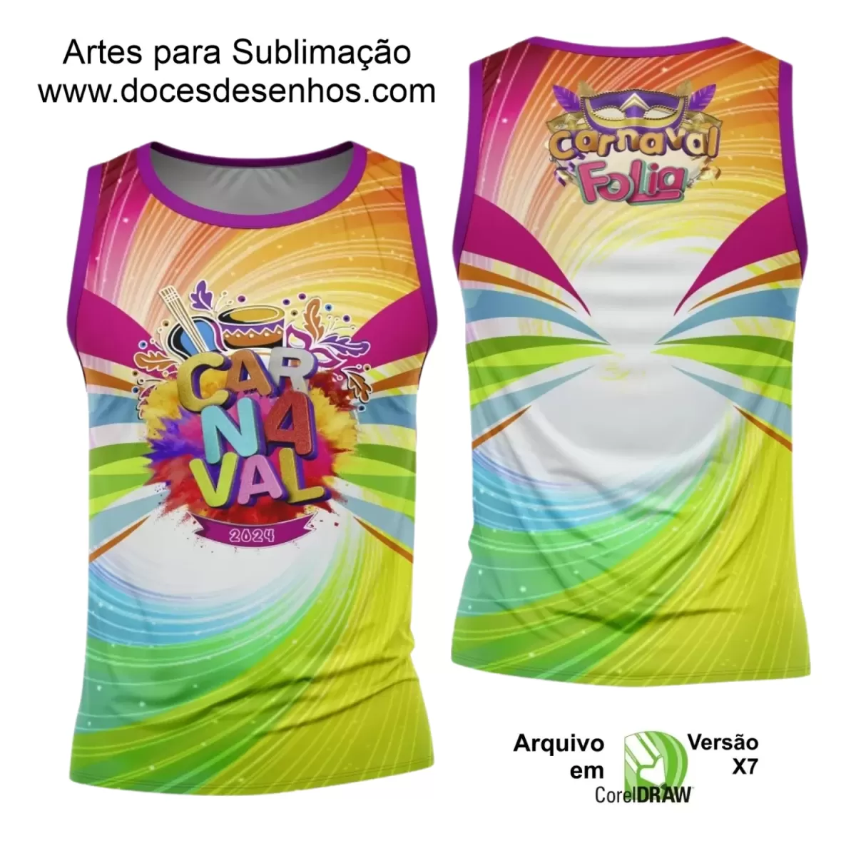 Arte Uniforme Camisa - Bloco Abadá Sublimação Carnaval 2024 - 2025