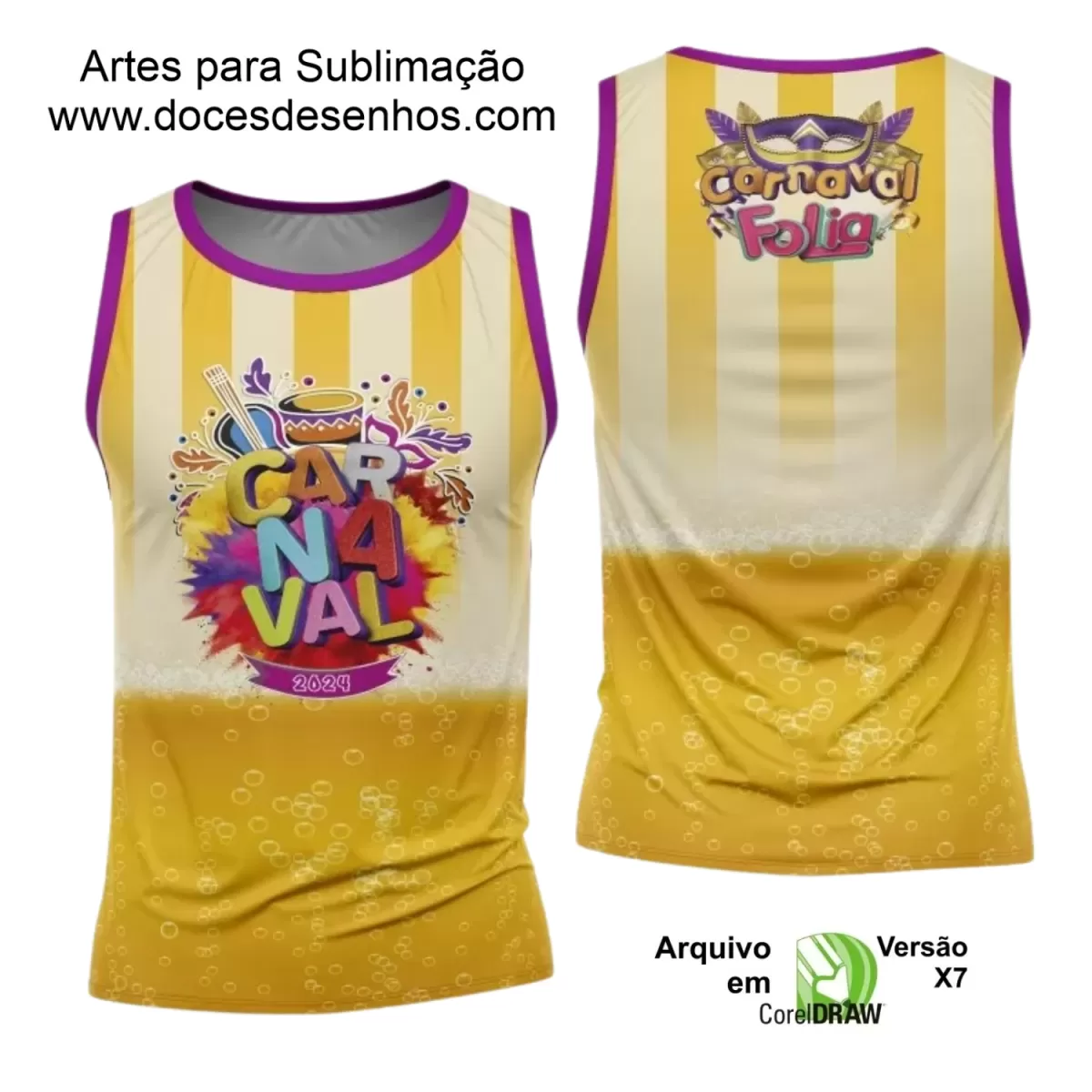 Arte Uniforme Camisa - Bloco Abadá Sublimação Carnaval 2024 - 2025