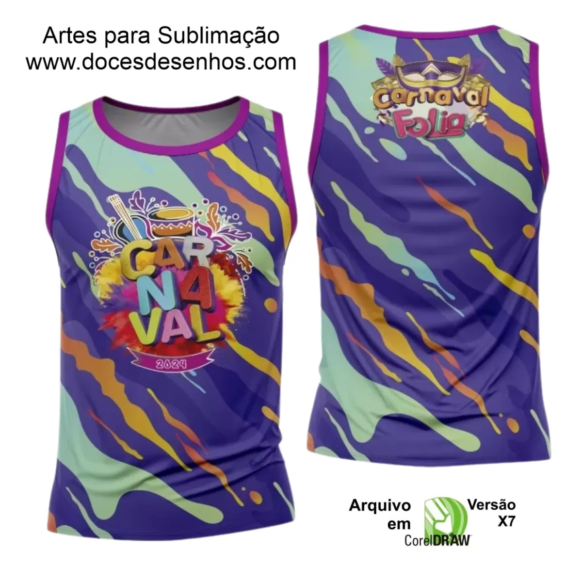 Arte Uniforme Camisa - Bloco Abadá Sublimação Carnaval 2024 - 2025