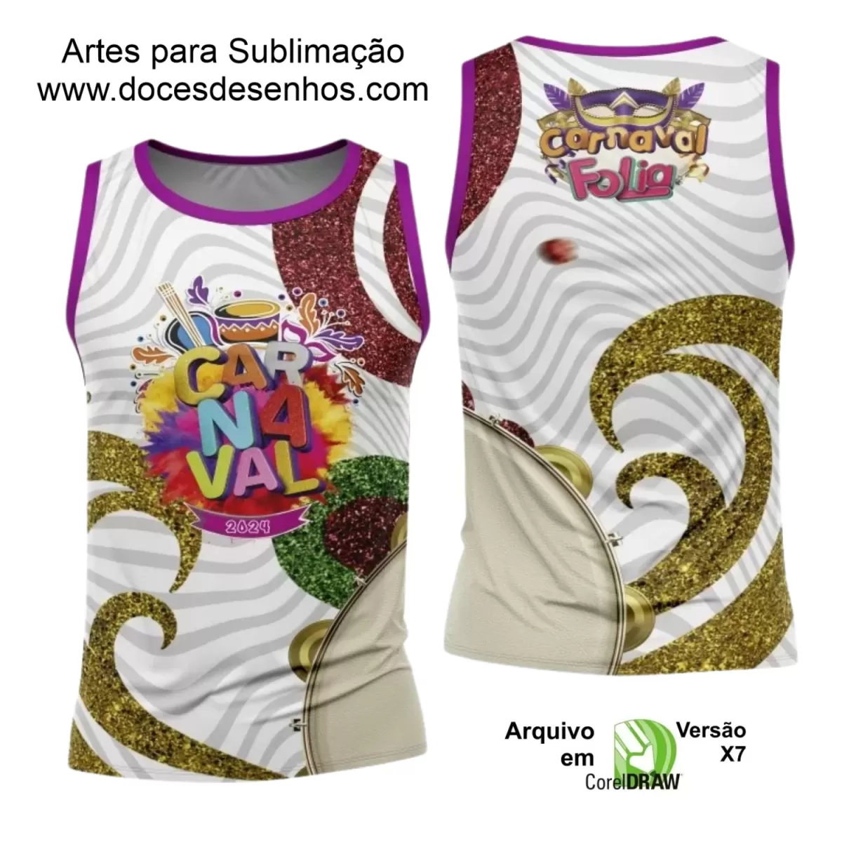 Arte Uniforme Camisa - Bloco Abadá Sublimação Carnaval 2024 - 2025