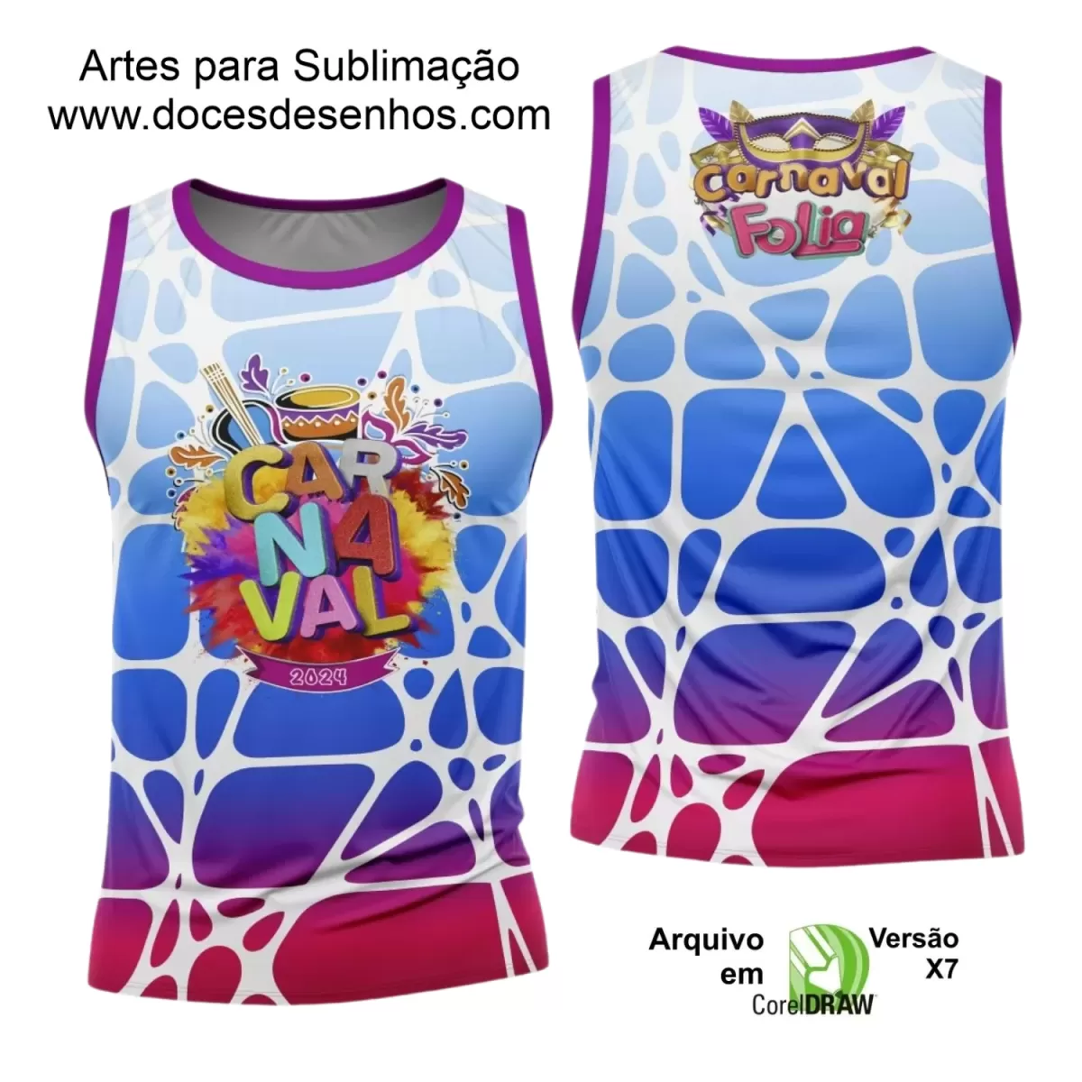 Arte Uniforme Camisa - Bloco Abadá Sublimação Carnaval 2024 - 2025