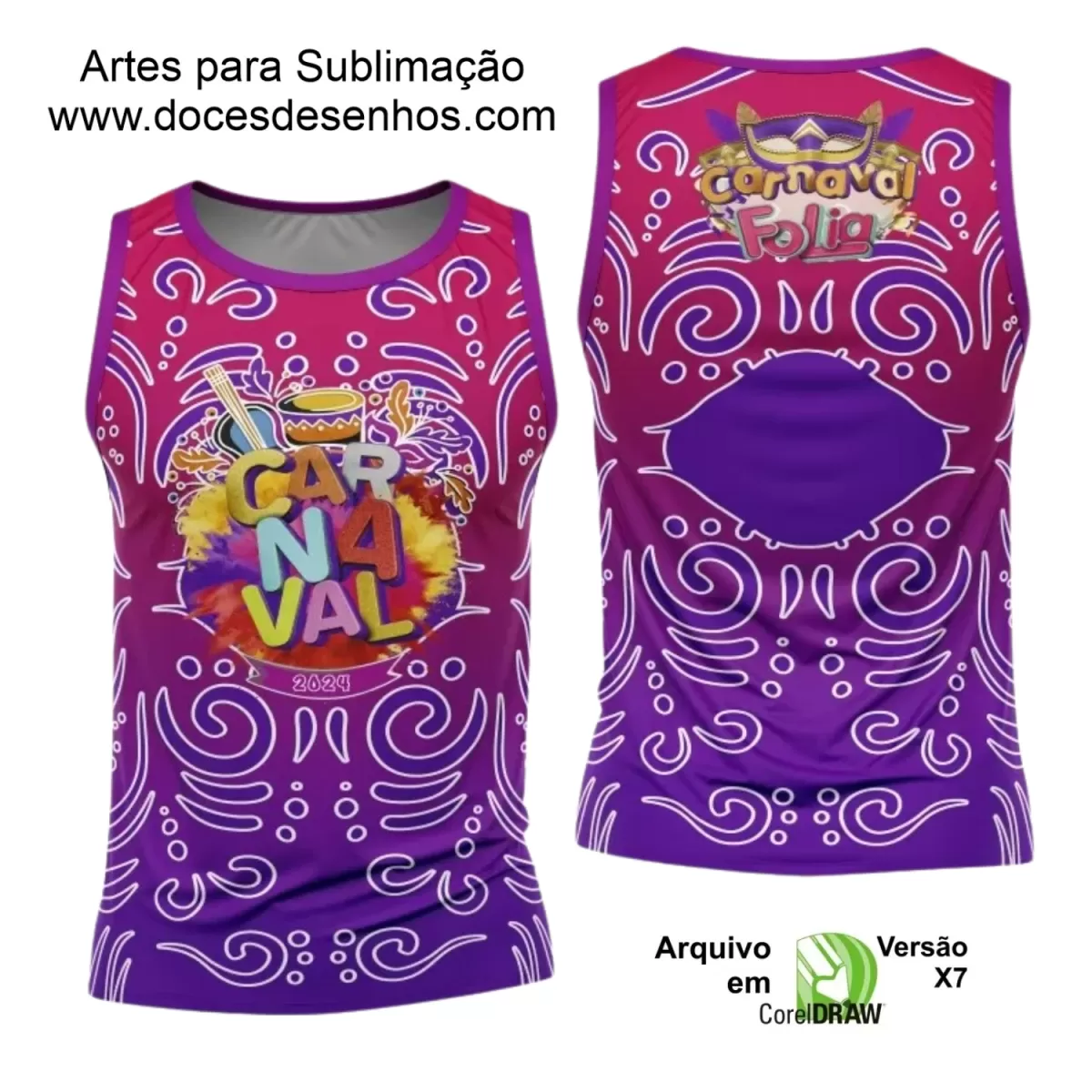 Arte Uniforme Camisa - Bloco Abadá Sublimação Carnaval 2024 - 2025