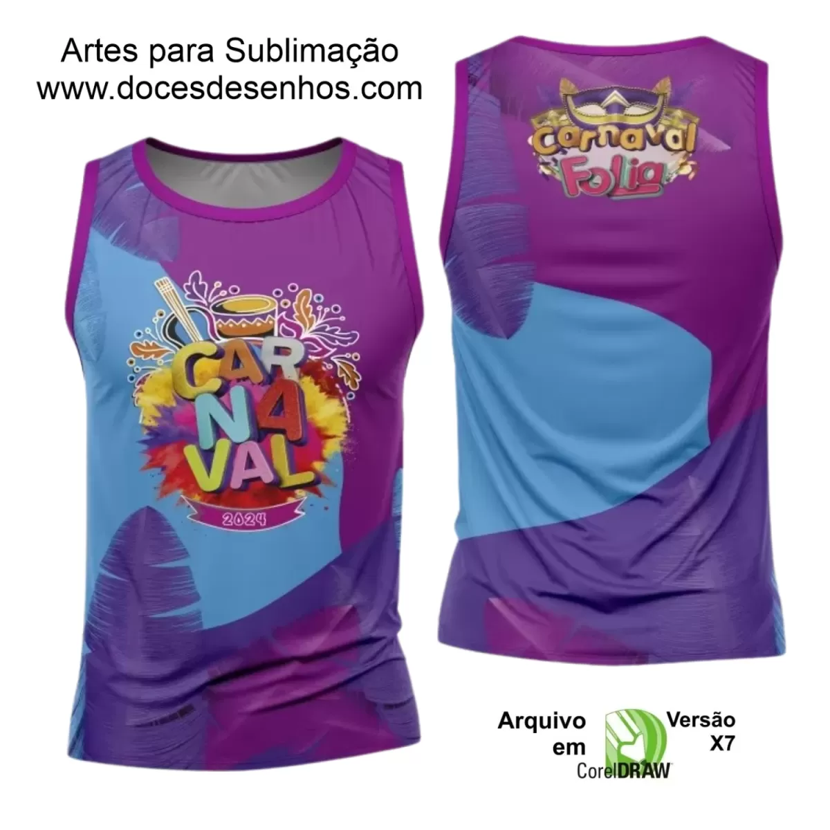 Arte Uniforme Camisa - Bloco Abadá Sublimação Carnaval 2024 - 2025