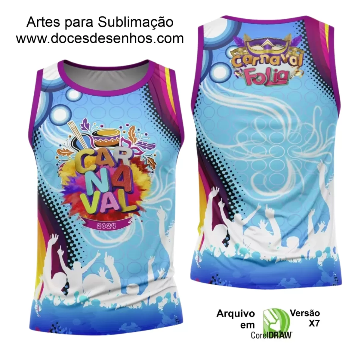 Arte Uniforme Camisa - Bloco Abadá Sublimação Carnaval 2024 - 2025