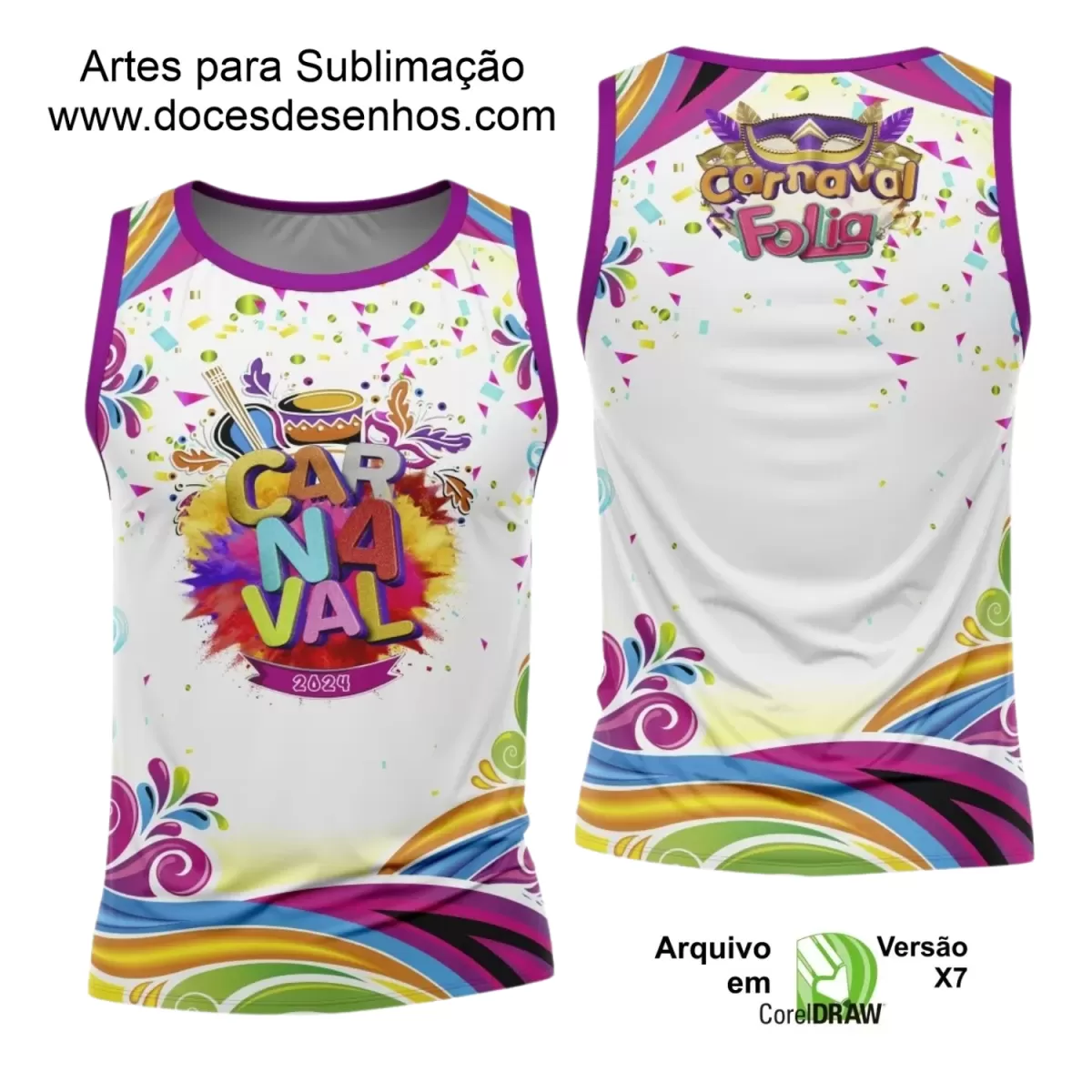 Arte Uniforme Camisa - Bloco Abadá Sublimação Carnaval 2024 - 2025