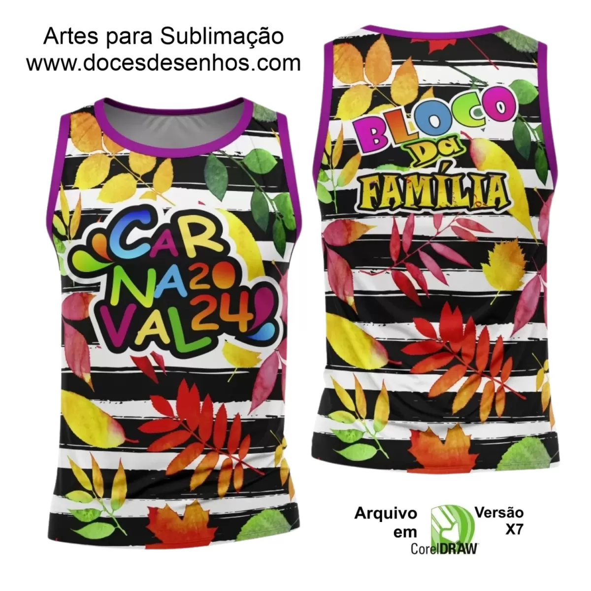 Arte Uniforme Camisa - Bloco Abadá Sublimação Carnaval 2024 - 2025