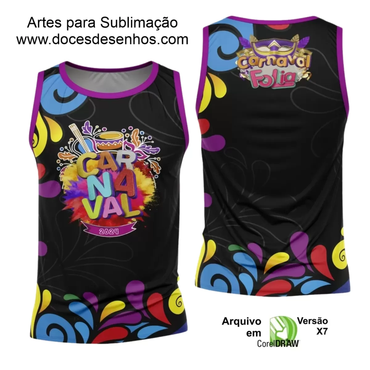 Arte Uniforme Camisa - Bloco Abadá Sublimação Carnaval 2024 - 2025