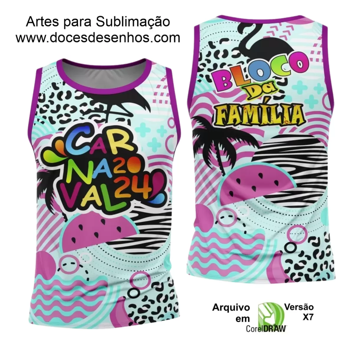 Arte Uniforme Camisa - Bloco Abadá Sublimação Carnaval 2024 - 2025