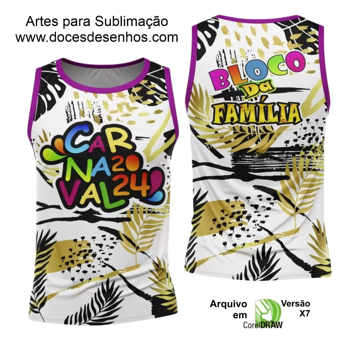 Arte Uniforme Camisa - Bloco Abadá Sublimação Carnaval 2024 - 2025