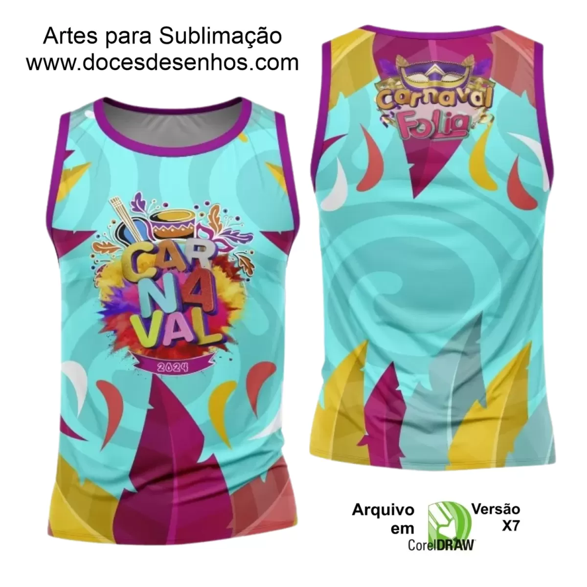 Arte Uniforme Camisa - Bloco Abadá Sublimação Carnaval 2024 - 2025