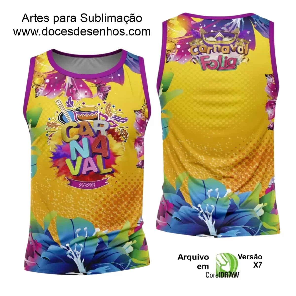 Arte Uniforme Camisa - Bloco Abadá Sublimação Carnaval 2024 - 2025