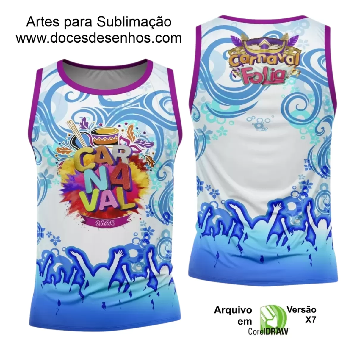 Arte Uniforme Camisa - Bloco Abadá Sublimação Carnaval 2024 - 2025